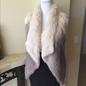 Love Token Ombré fur vest
